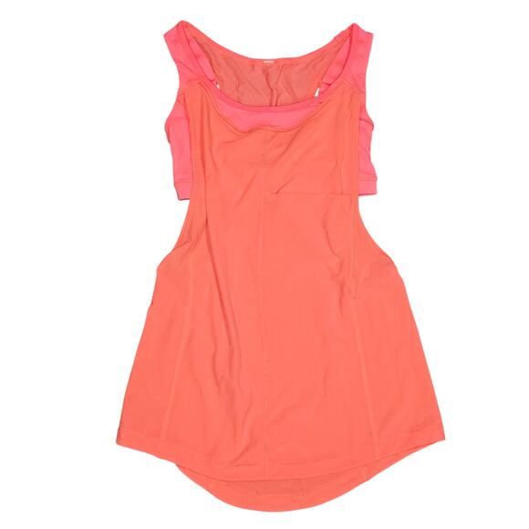 Lululemon Built In sports Bra Loose Muscle Racerback Tank Hot Pink 4 Small - Picture 1 of 5